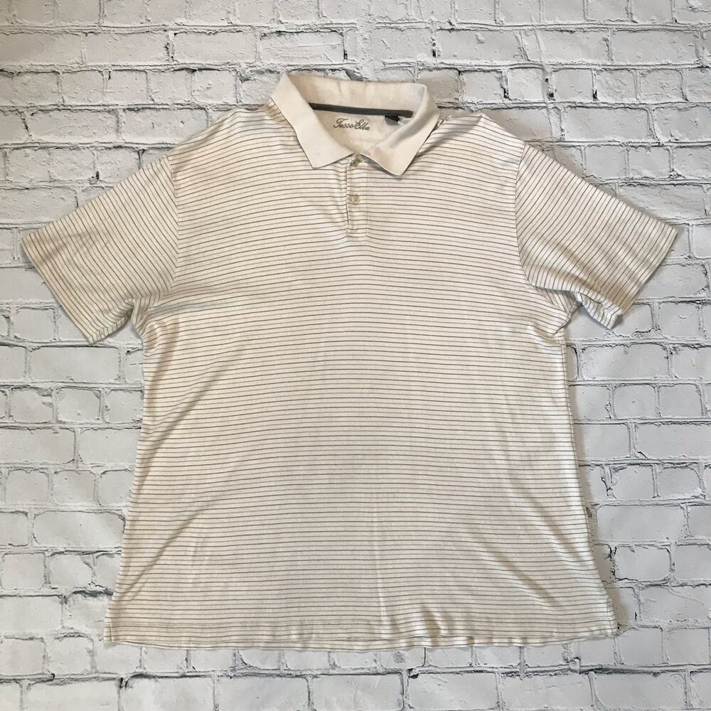 Beige Tasso Elba Striped Polo